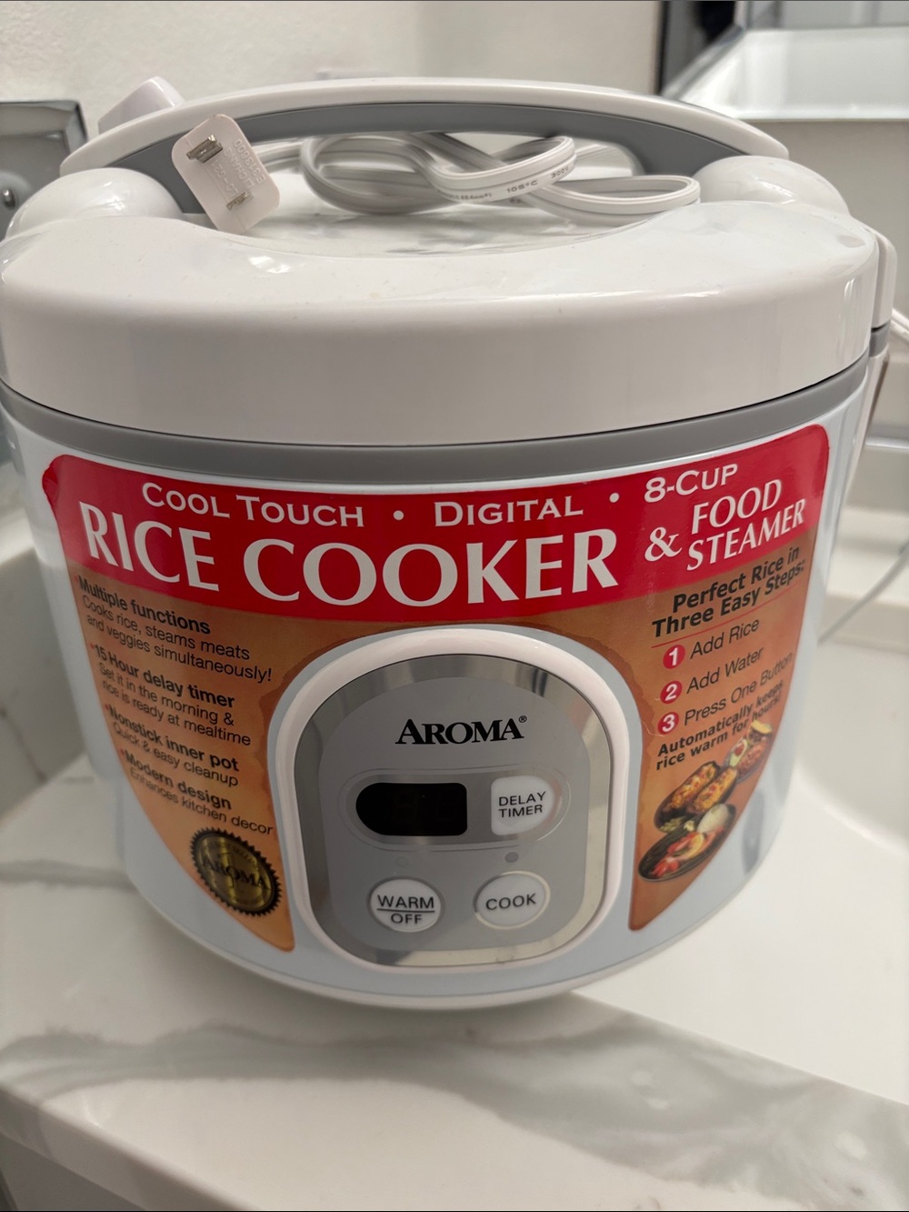NWOT Aroma 8 Cup Rice Cooker & Food Steamer